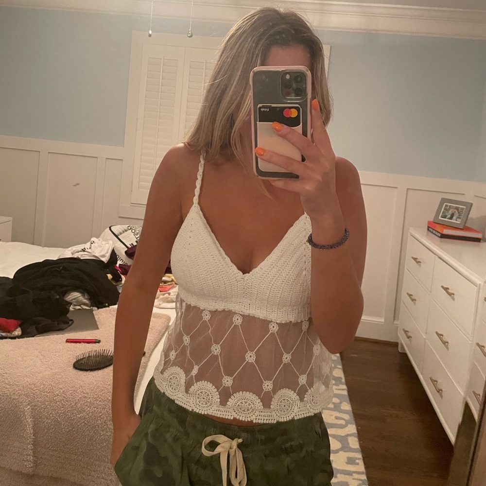 White lace top